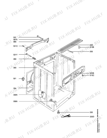 Взрыв-схема стиральной машины Aeg LAVALOGIC1410 - Схема узла Housing 001